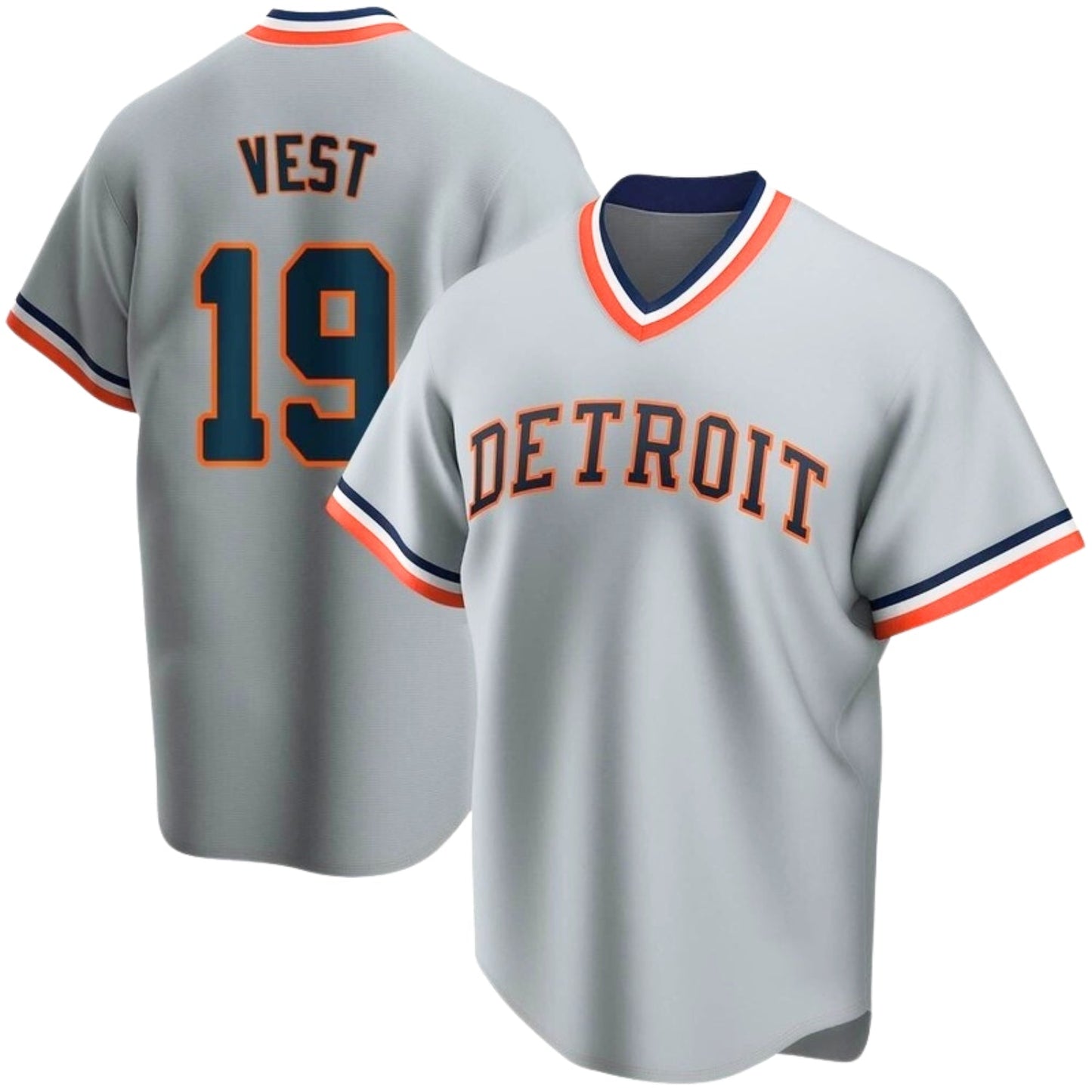 MLB Will Vest  Detroit Tigers 19 Jersey