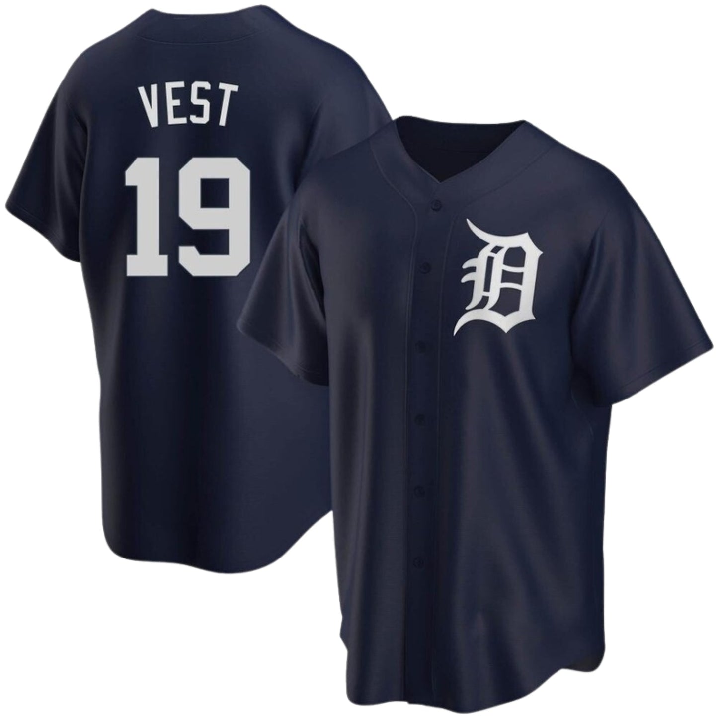 MLB Will Vest  Detroit Tigers 19 Jersey