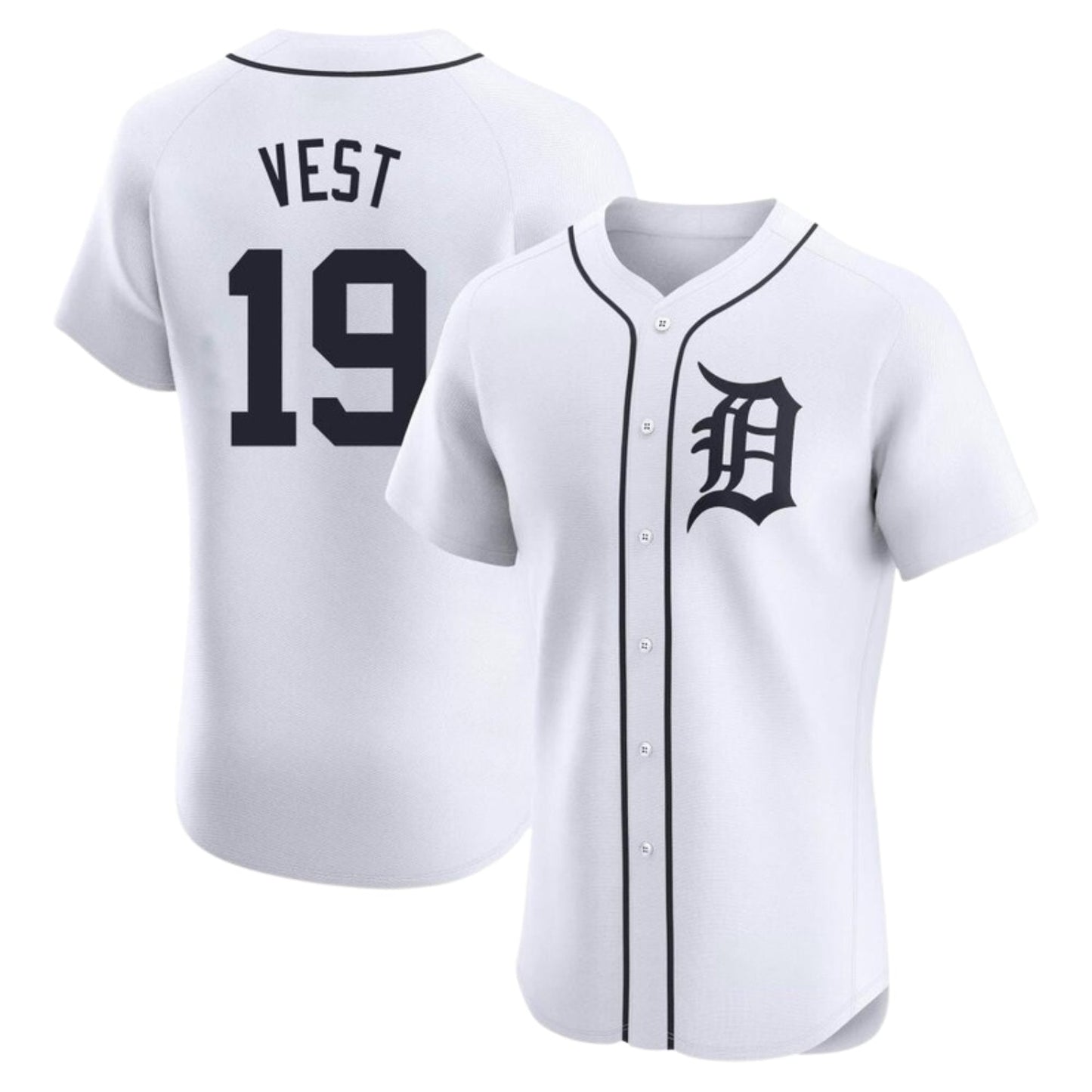 MLB Will Vest  Detroit Tigers 19 Jersey