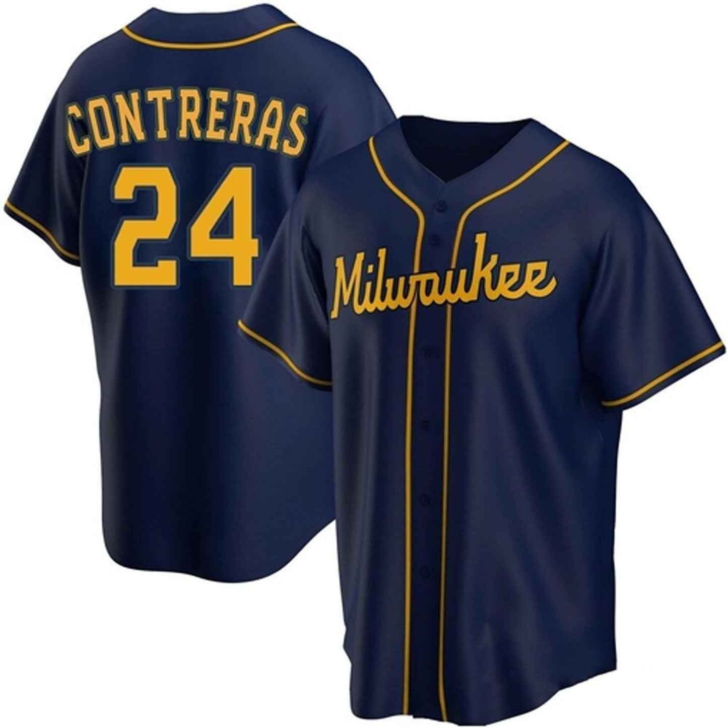 MLB William Contreras Milwaukee Brewers 24 Jersey