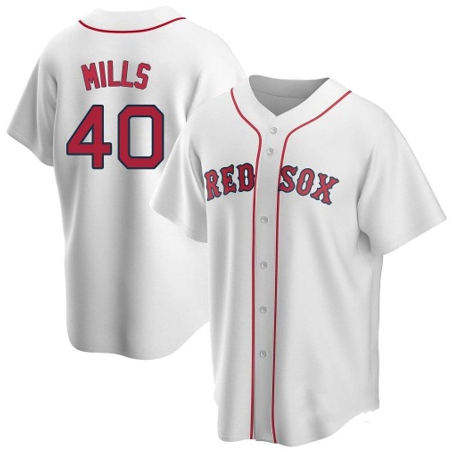 MLB Wyatt Mills Boston Red Sox 40 Jersey