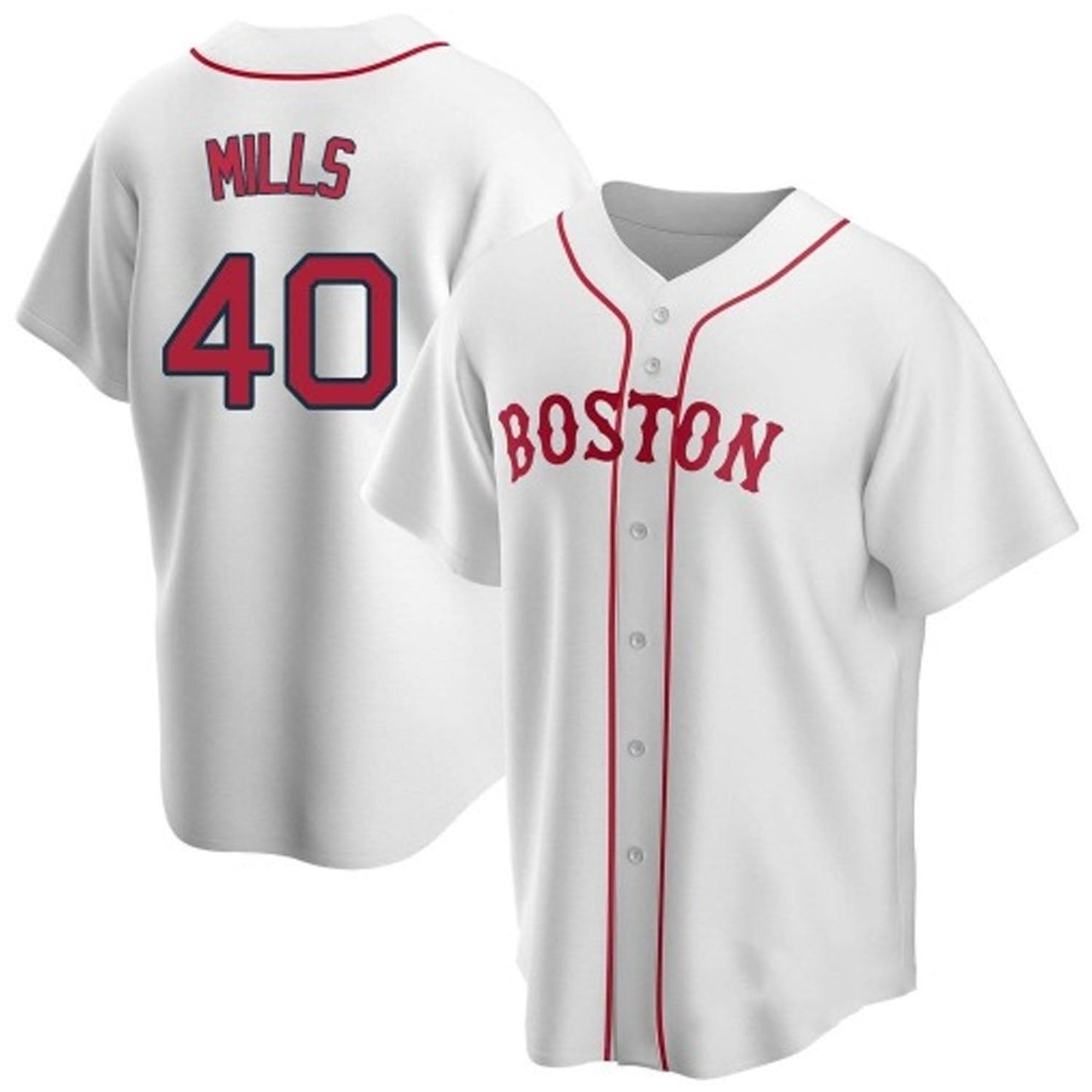 MLB Wyatt Mills Boston Red Sox 40 Jersey