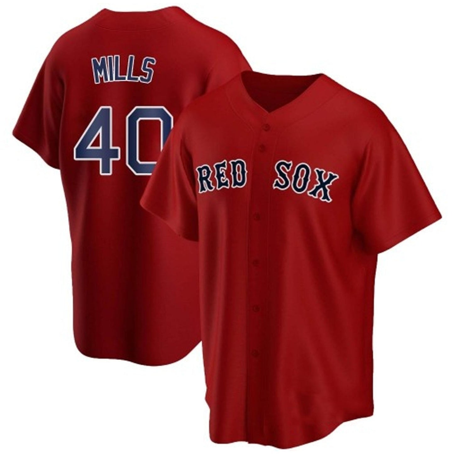 MLB Wyatt Mills Boston Red Sox 40 Jersey