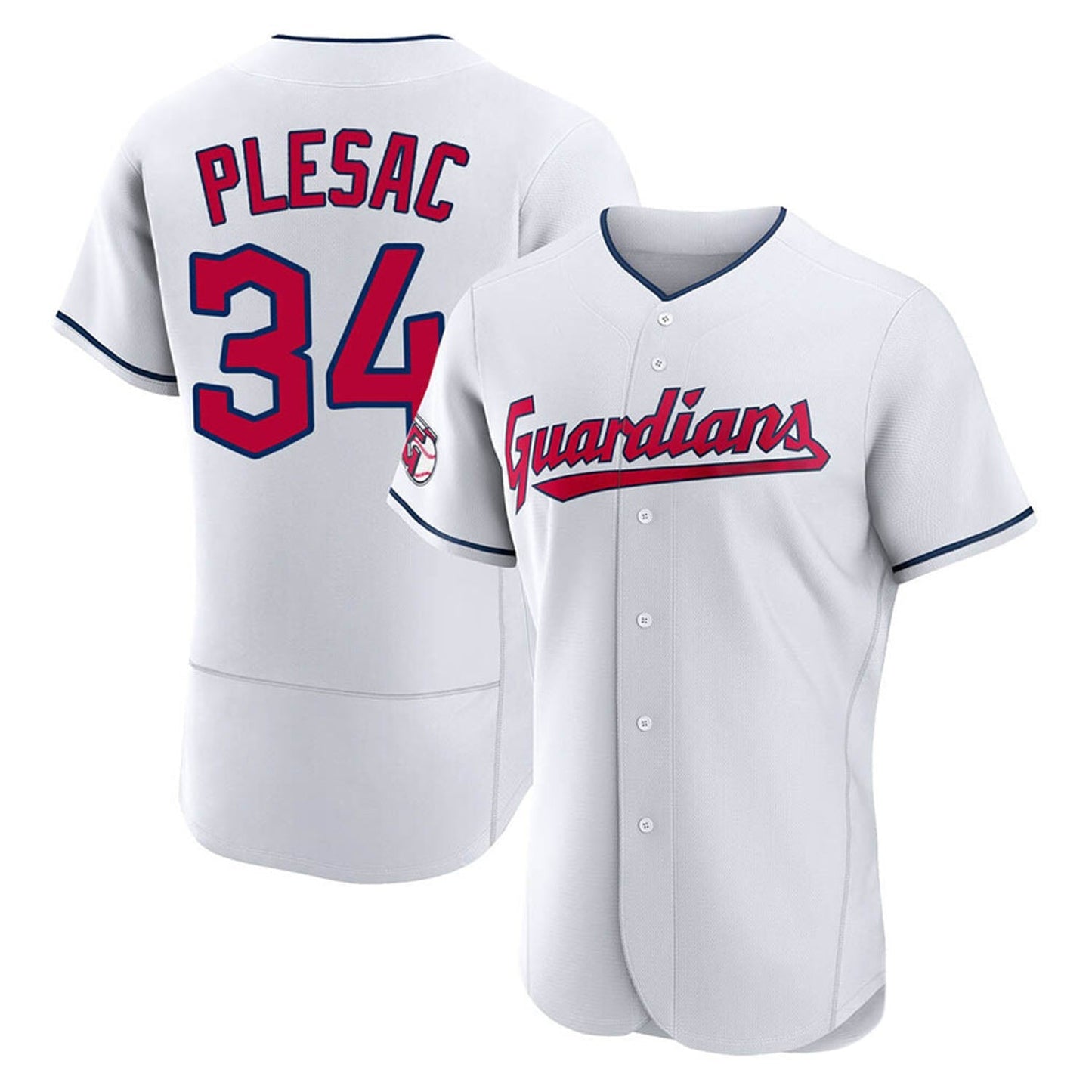 MLB Zach Plesac Cleveland Indians 34 Jersey