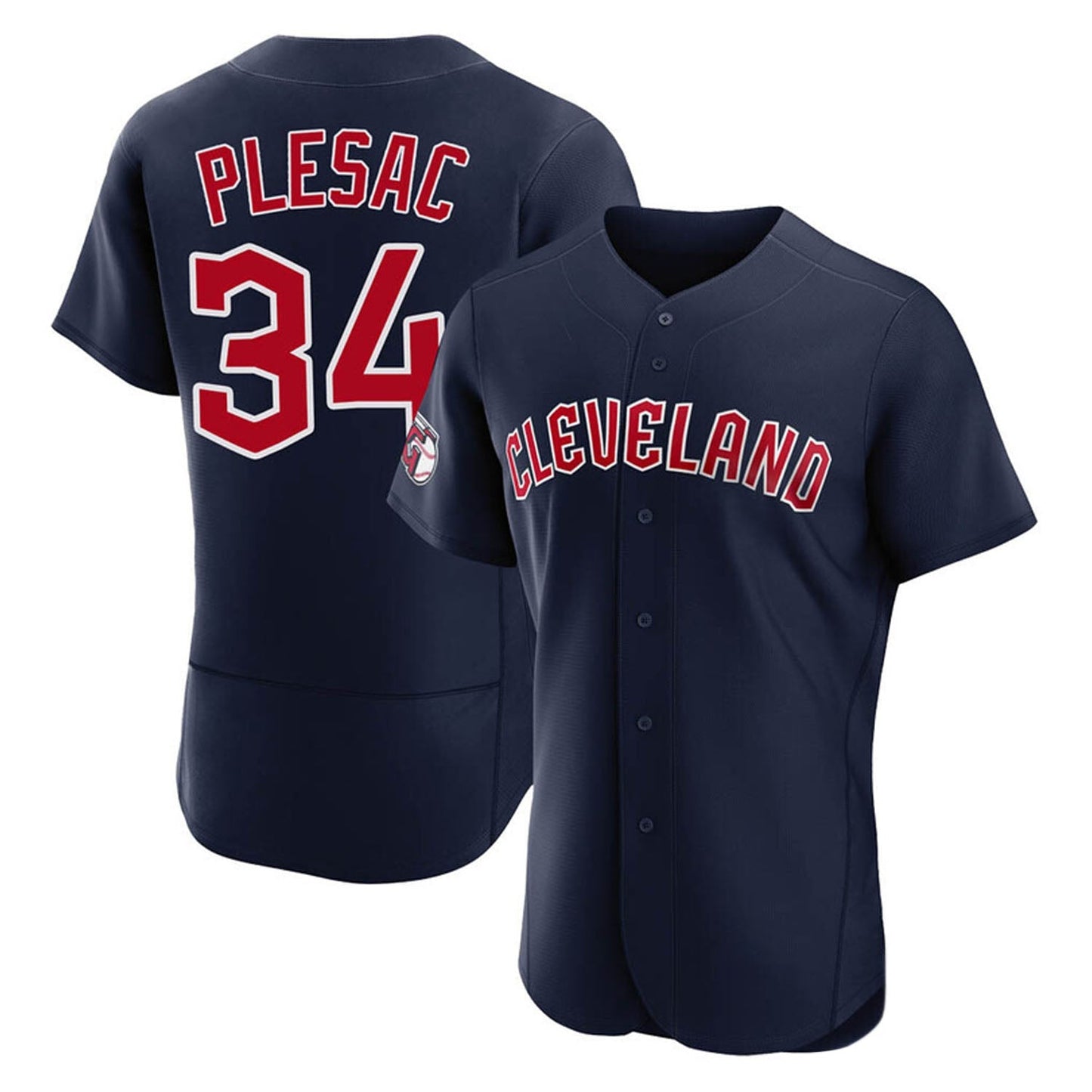 MLB Zach Plesac Cleveland Indians 34 Jersey