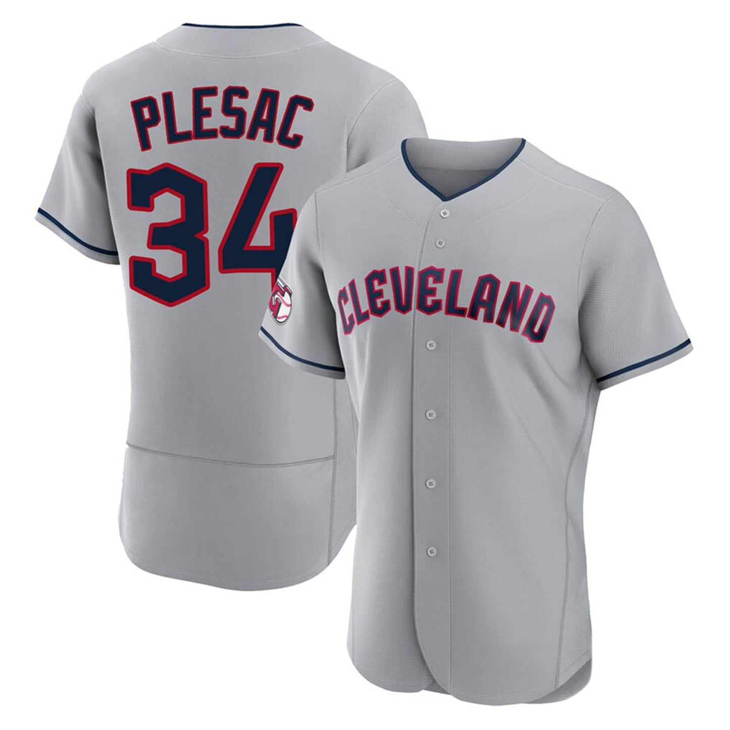 MLB Zach Plesac Cleveland Indians 34 Jersey