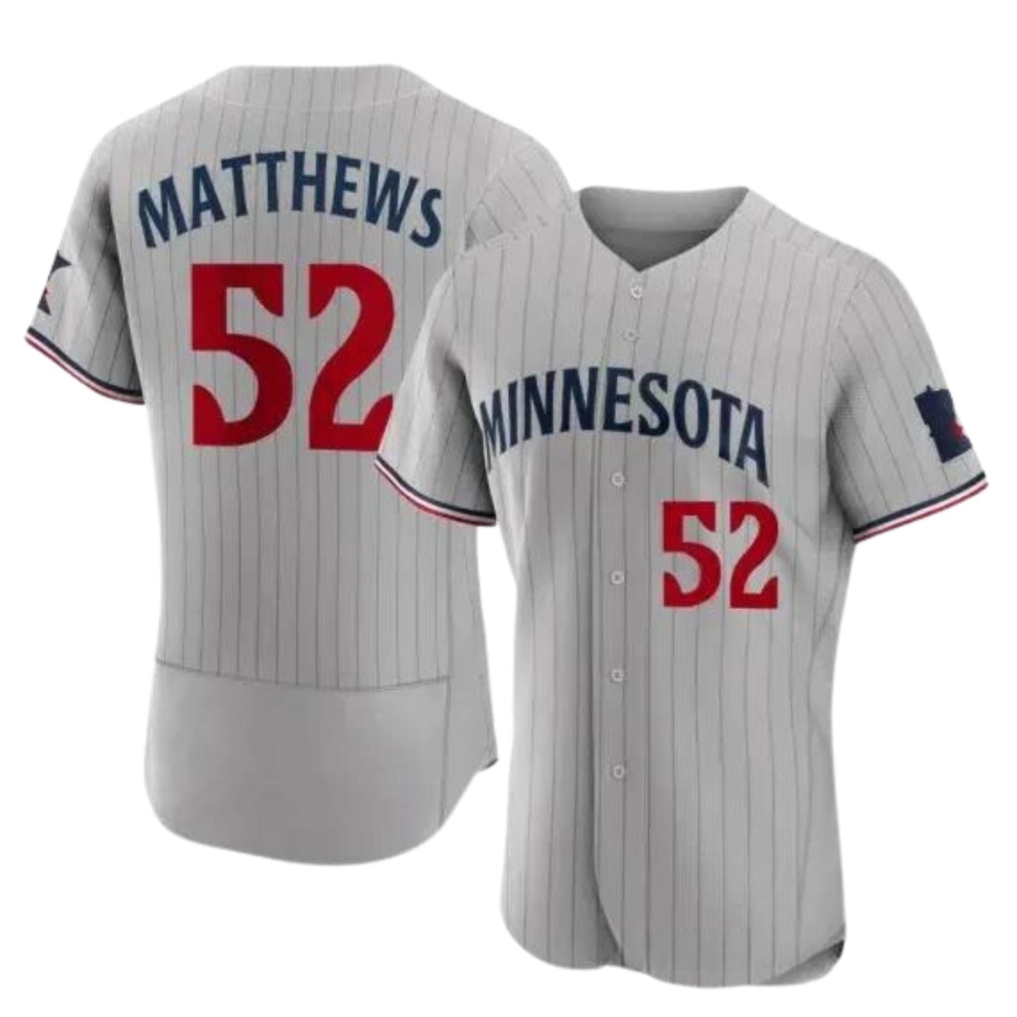 MLB Zebby Matthews Minnesota Twins 52 Jersey