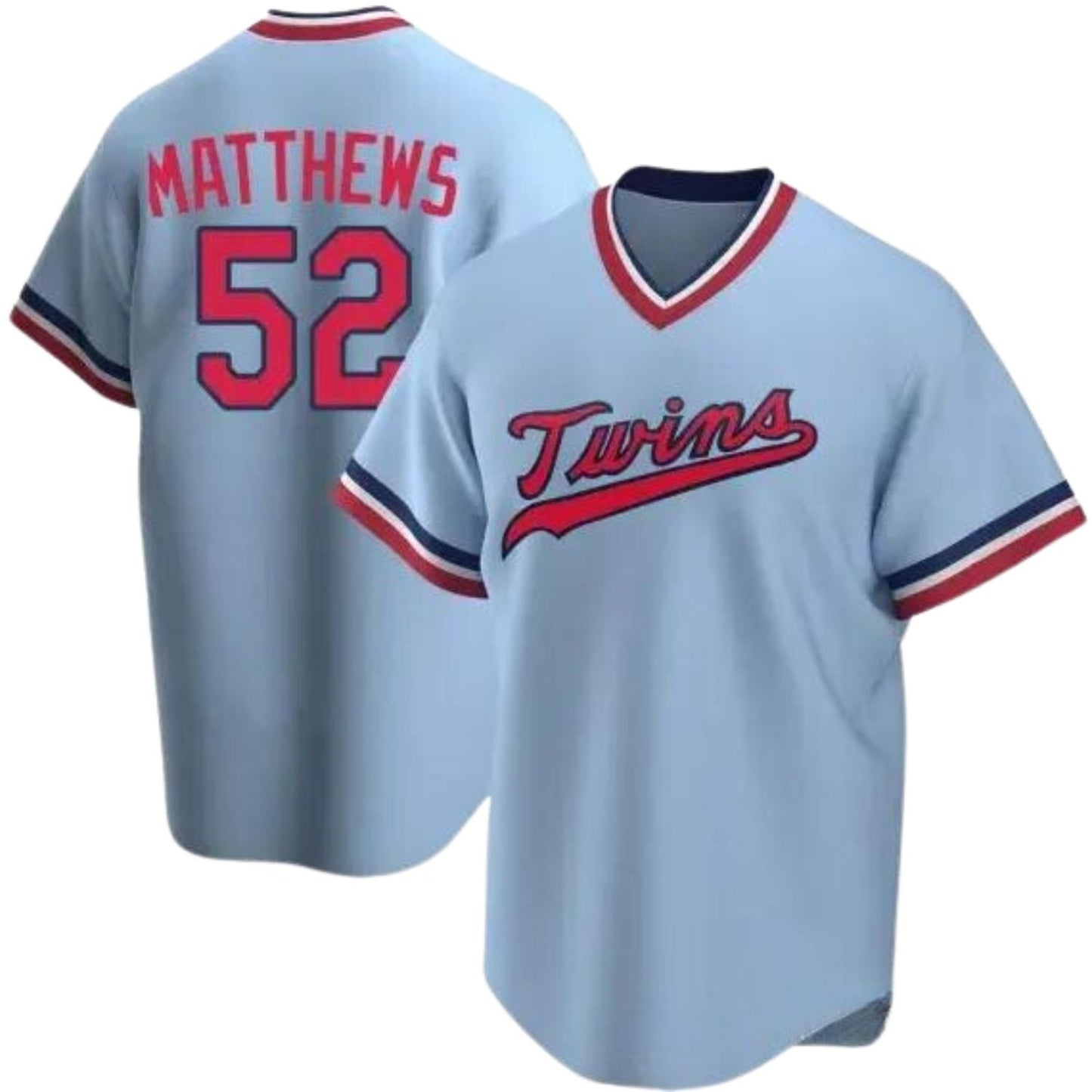 MLB Zebby Matthews Minnesota Twins 52 Jersey