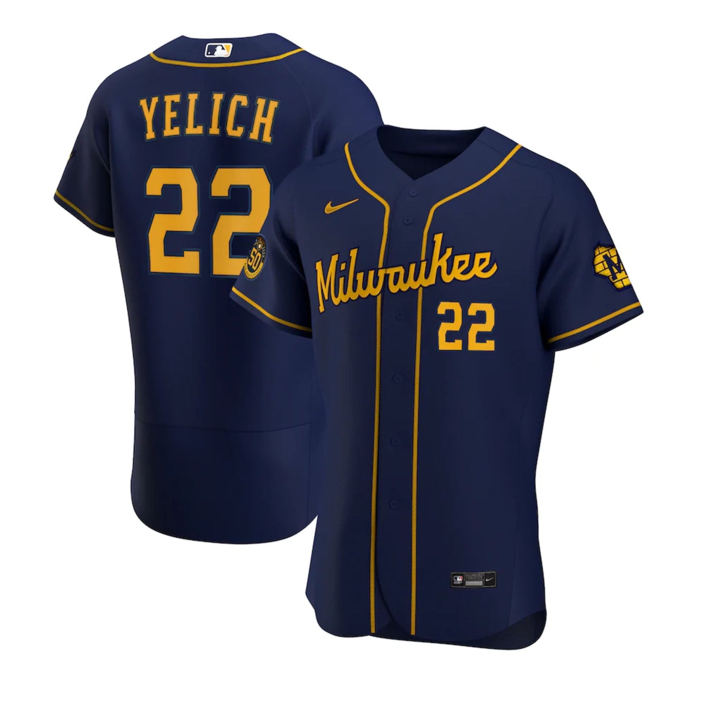 MLB Christian Yelich Milwaukee Brewers 22 Jersey