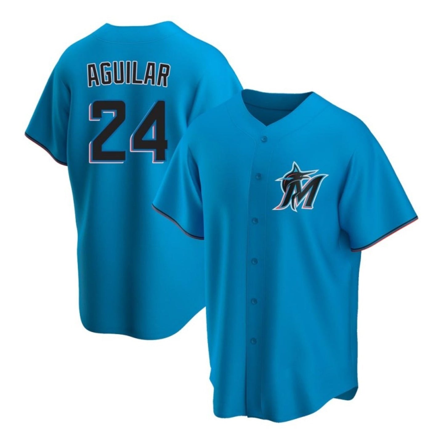 MLB Jesus Aguilar Miami Marlins 24 Jersey