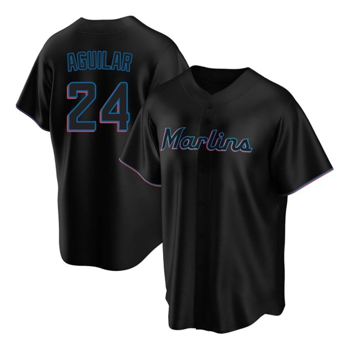MLB Jesus Aguilar Miami Marlins 24 Jersey