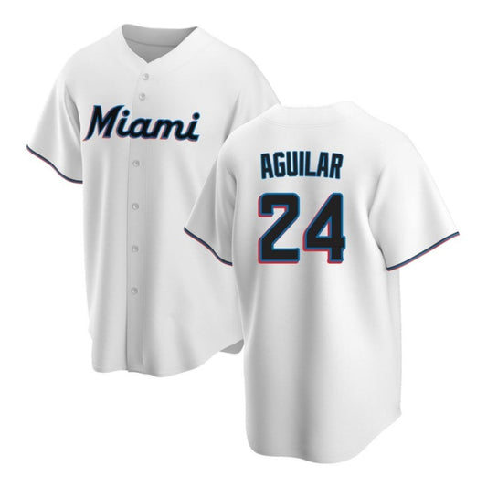 MLB Jesus Aguilar Miami Marlins 24 Jersey