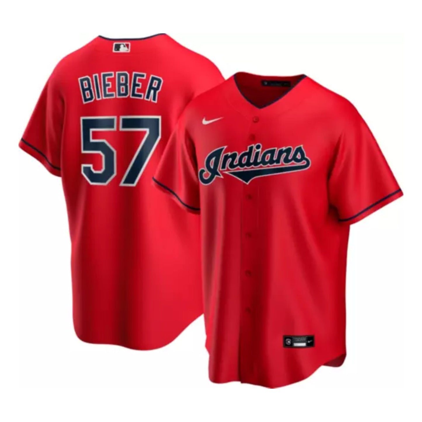 MLB Shane Bieber Cleveland Indians 57 Jersey