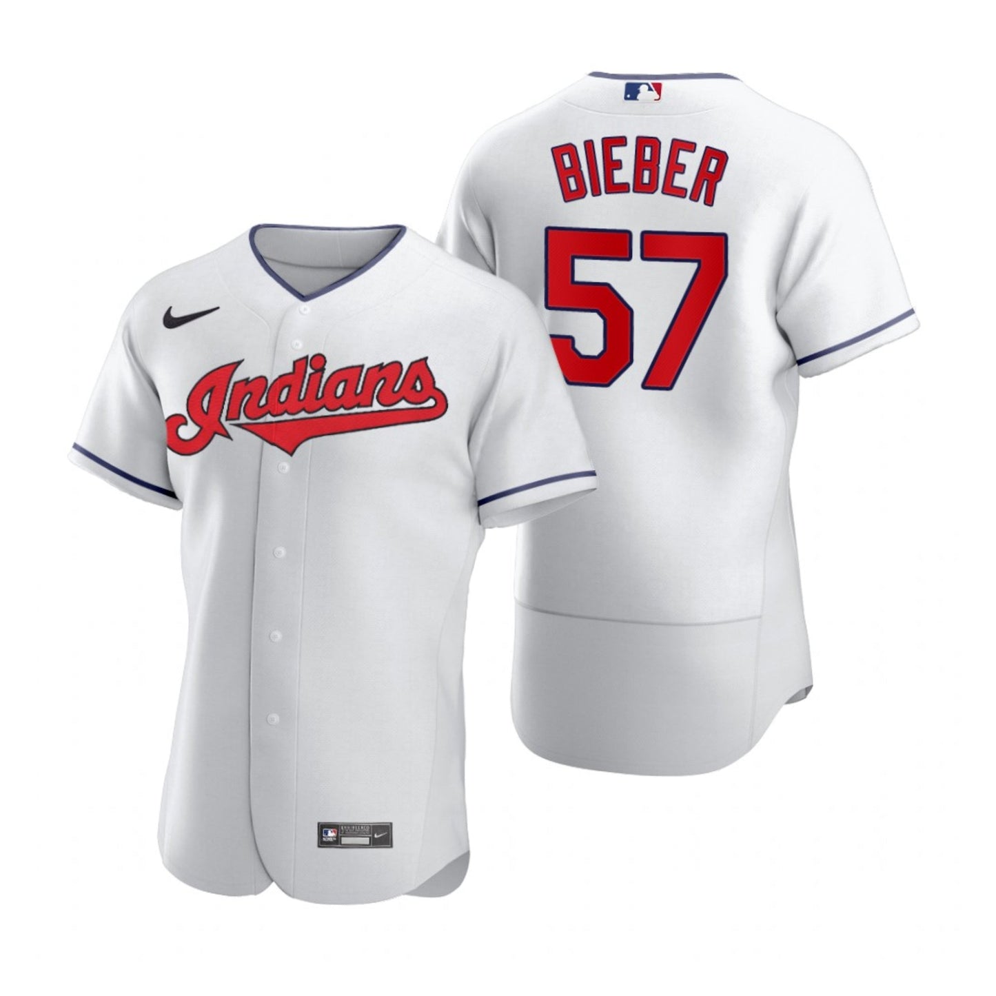 MLB Shane Bieber Cleveland Indians 57 Jersey