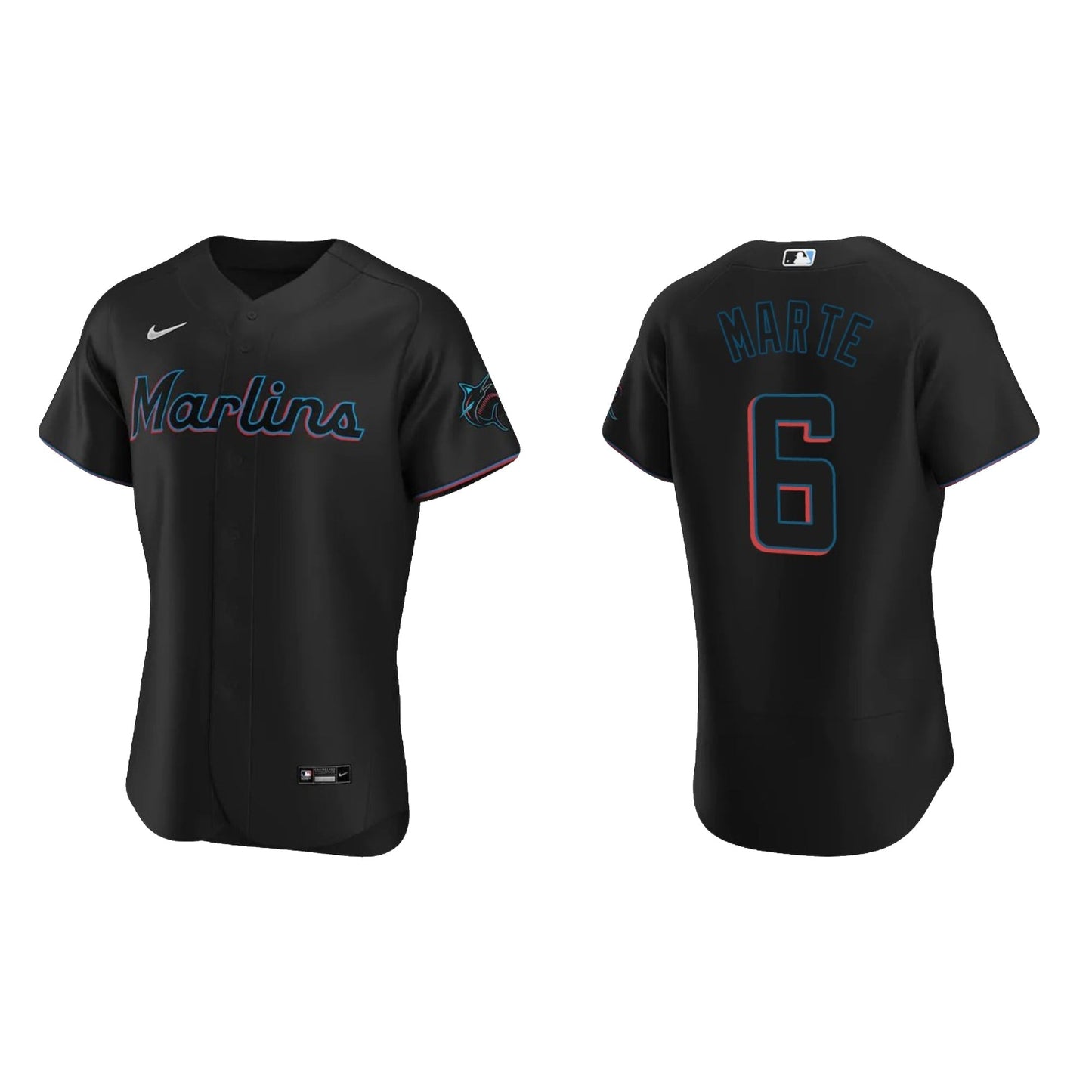 MLB Starling Marte Miami Marlins 6 Jersey
