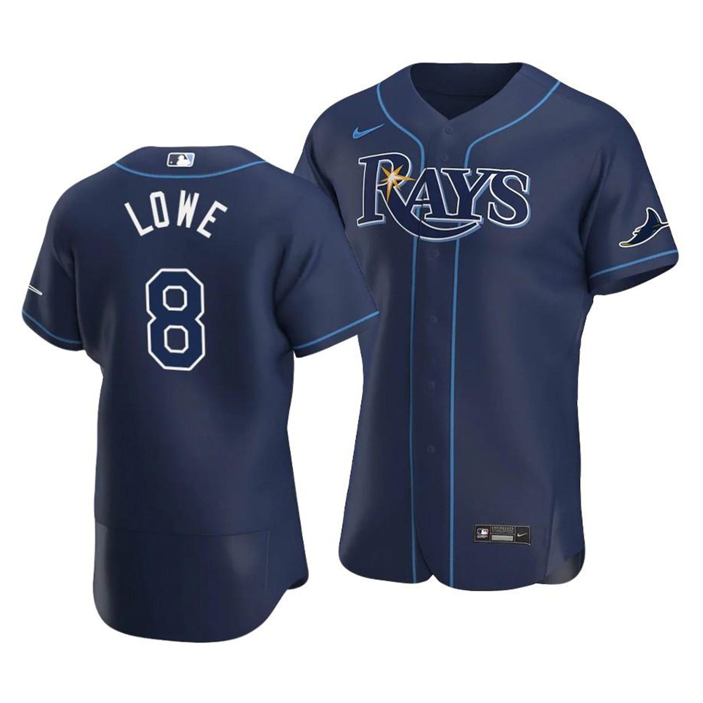 MLB Brandon Lowe Tampa Bay Rays 8 Jersey