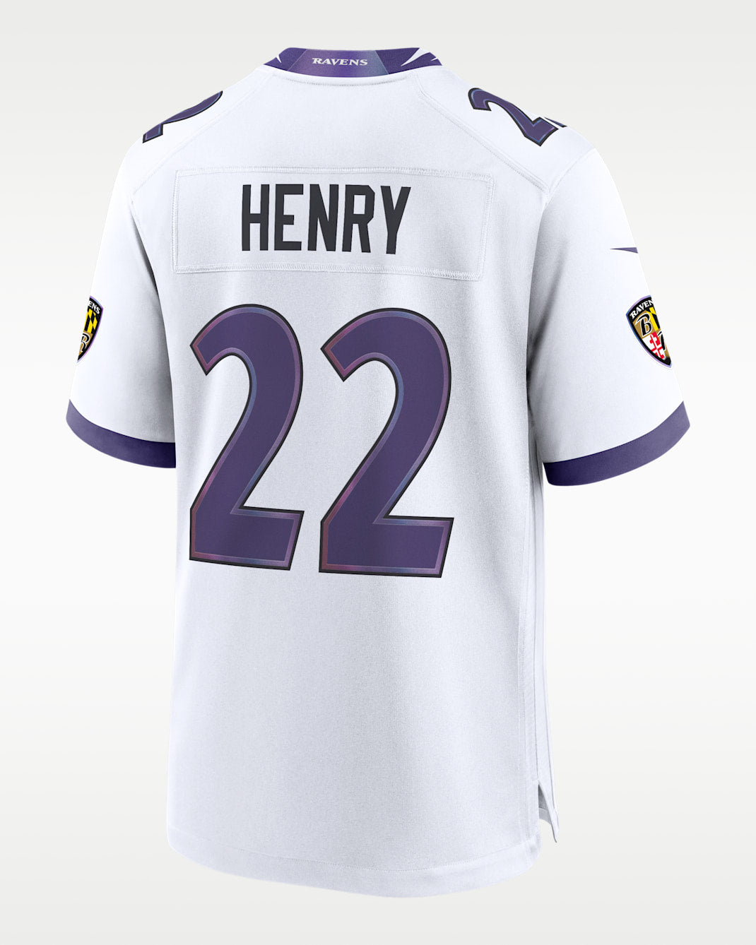 Derrick Henry Baltimore Ravens #22 White Football Jersey