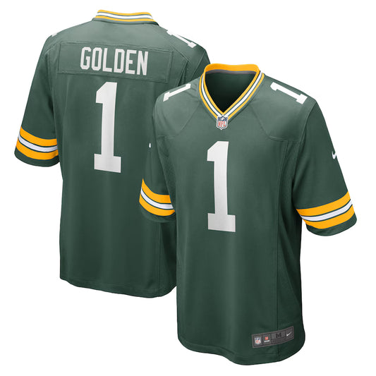 NFL Matthew Golden Green Bay Packers 2025 NFL Draft First Round Pick Game Jersey - Green