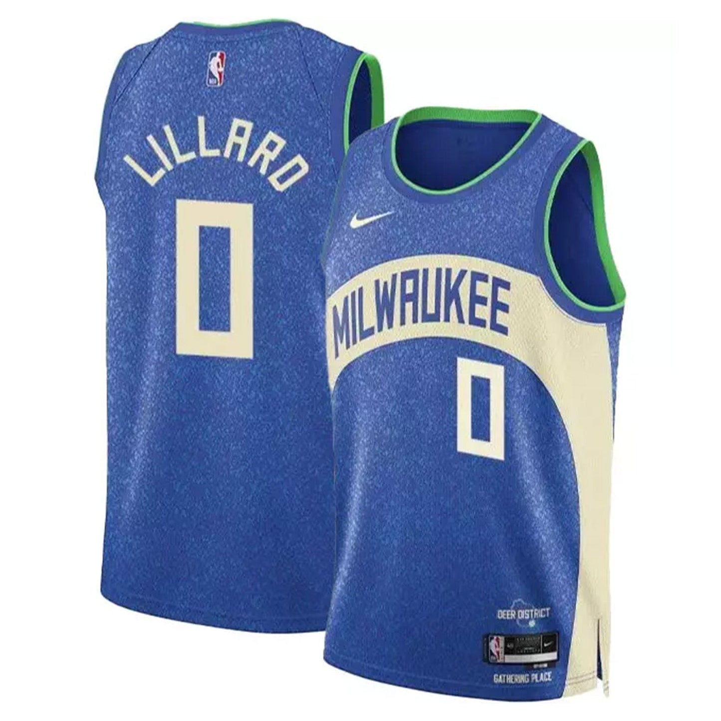 NBA Damian Lillard Milwaukee Bucks 0 Jersey