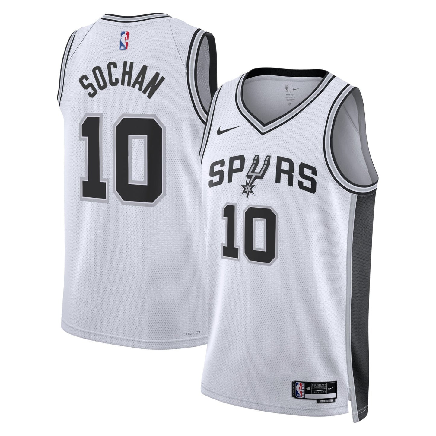 NBA Jeremy Sochan San Antonio Spurs 10 Jersey