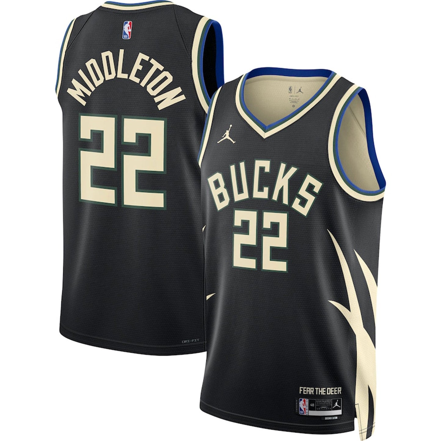 NBA Kris Middleton Milwaukee Bucks 22 Jersey