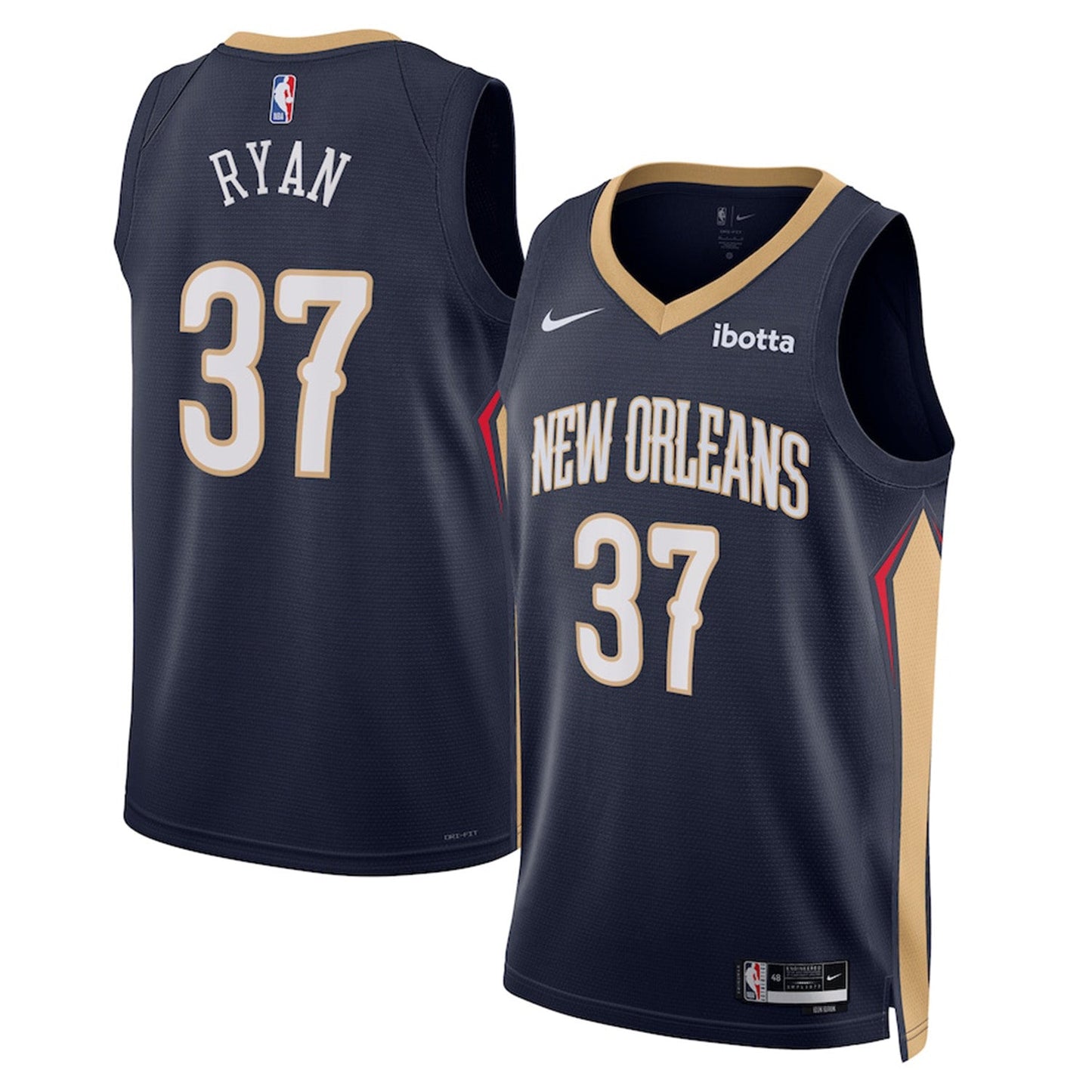 NBA Matt Ryan New Orleans Pelicans 37 Jersey