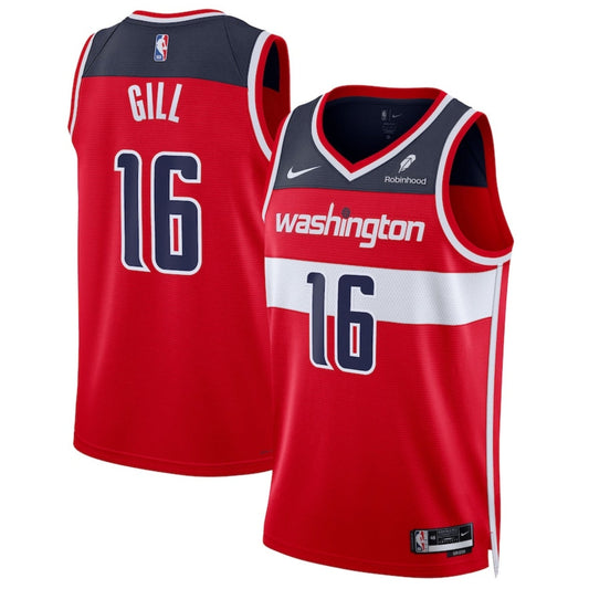 NBA Anthony Gill Washington Wizards 16 Jersey