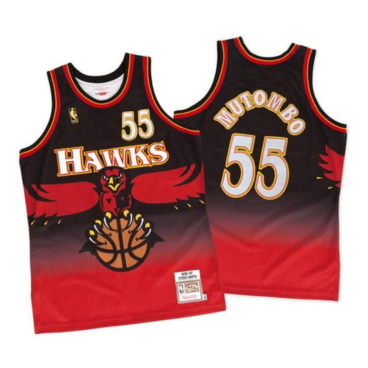 NBA Dikembe Mutombo Atlanta Hawks 55 Retro Jersey