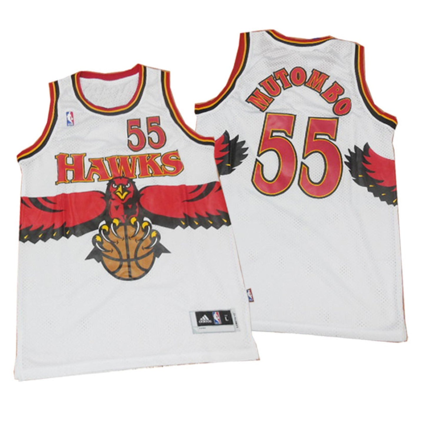 NBA Dikembe Mutombo Atlanta Hawks 55 Retro Jersey