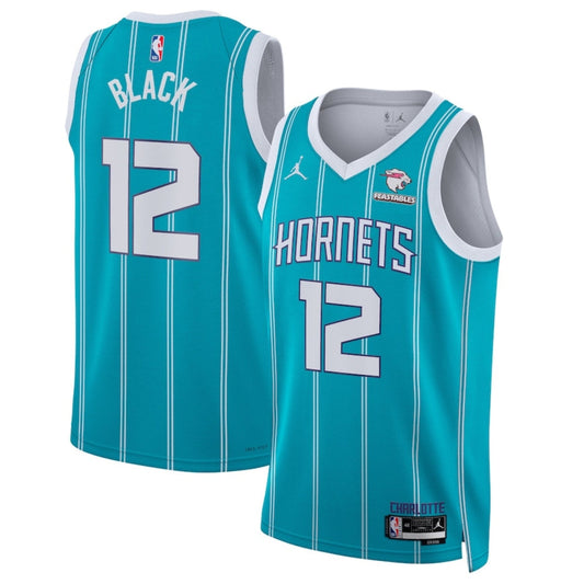NBA Leaky Black Charlotte Hornets 12 Jersey