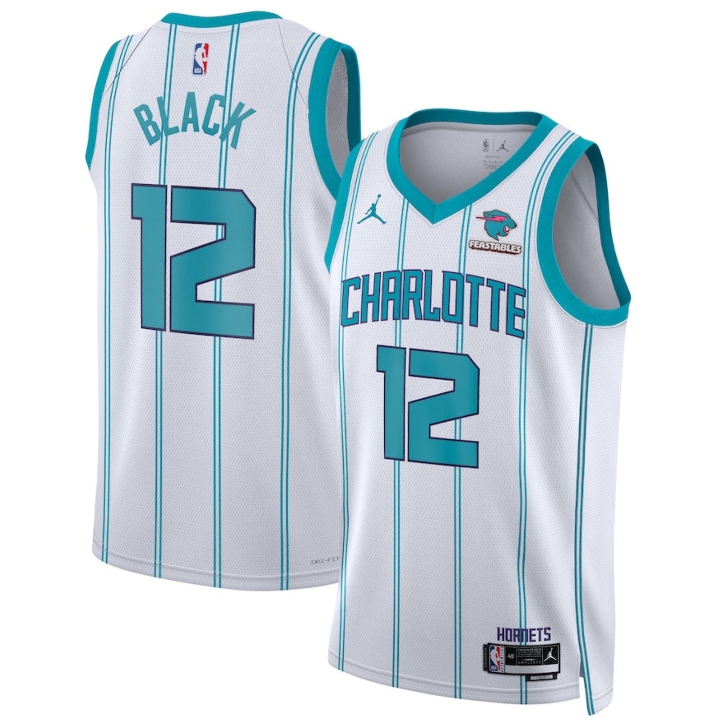 NBA Leaky Black Charlotte Hornets 12 Jersey