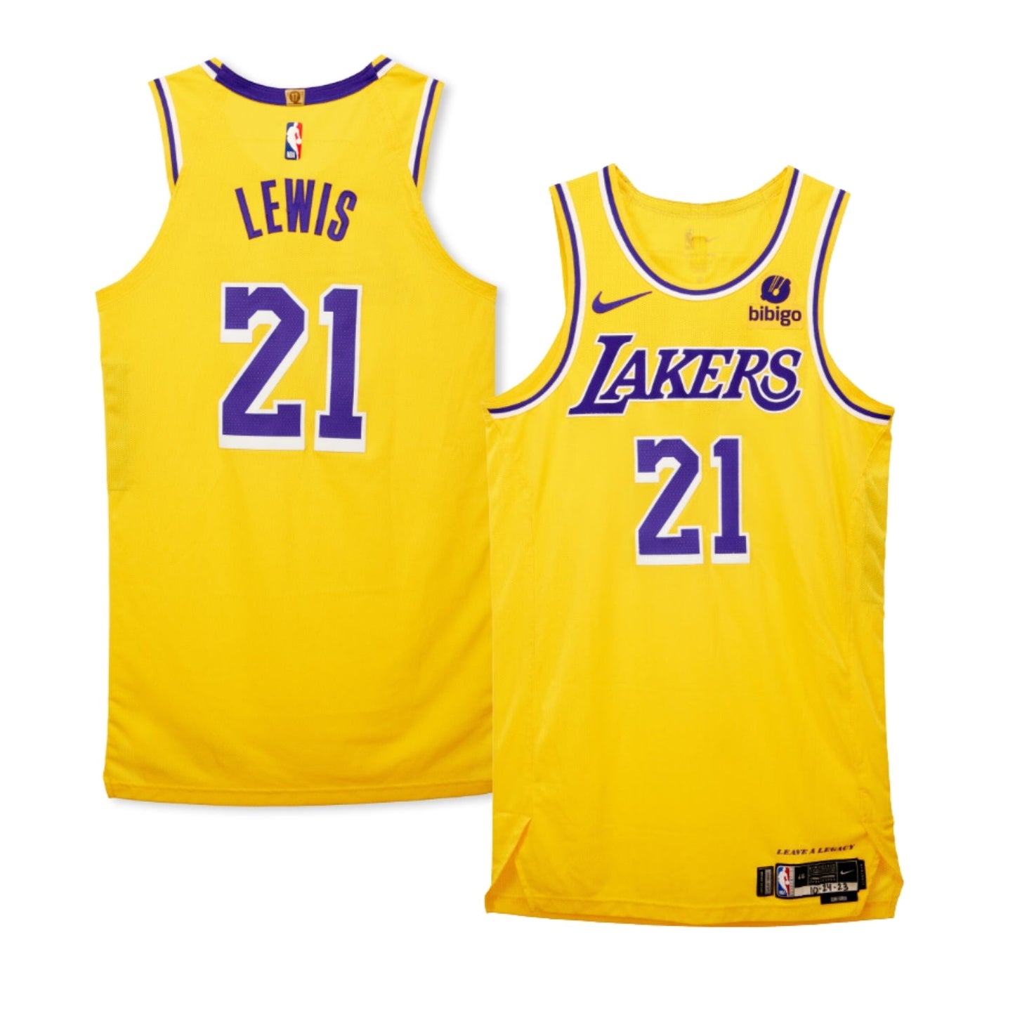 NBA Maxwell Lewis Los Angeles Lakers 21 Jersey