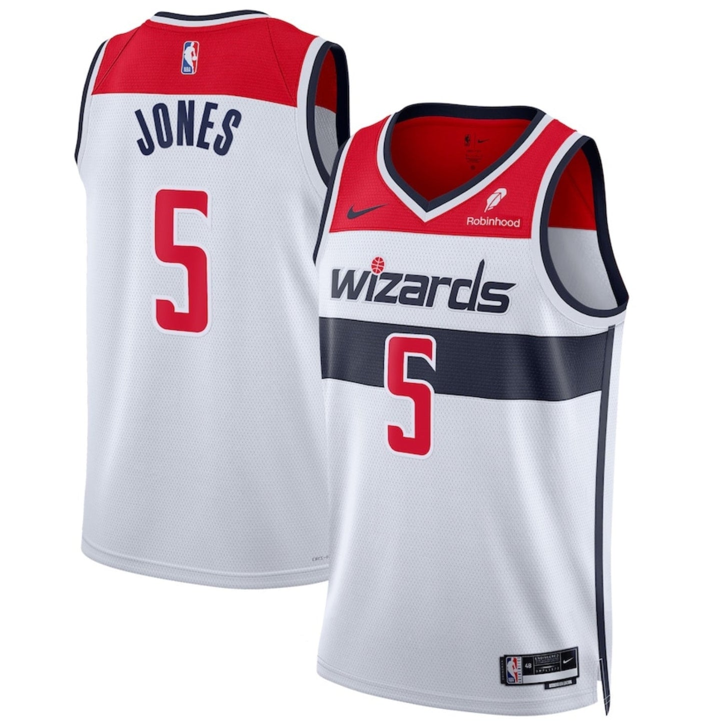 NBA Tyus Jones Washington Wizards 5 Jersey