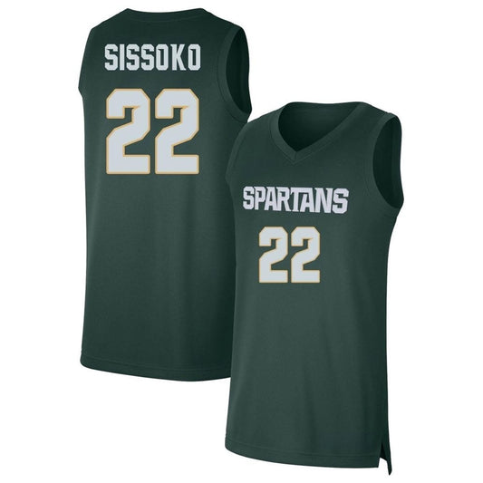 NCAAB Mady Sissoko Michigan State Spartans 22 Jersey