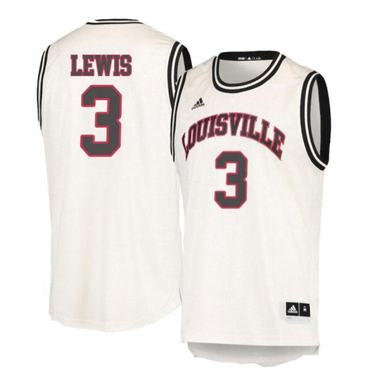 NCAAB Trey Lewis Louisville Cardinals 3 Jersey
