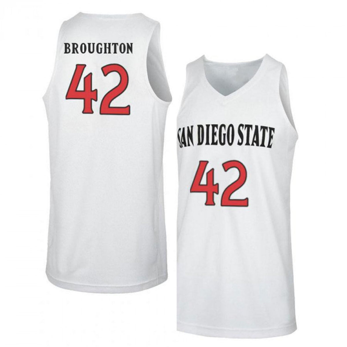 Close-up of the San Diego State Aztecs logo on jersey