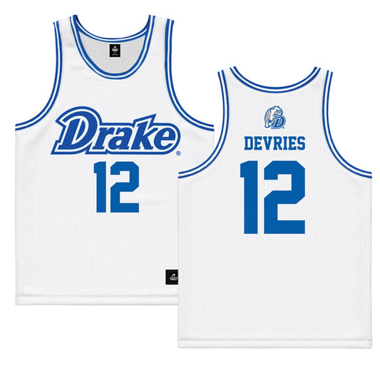 NCAAB Tucker DeVries Drake Bulldogs 12 Jersey