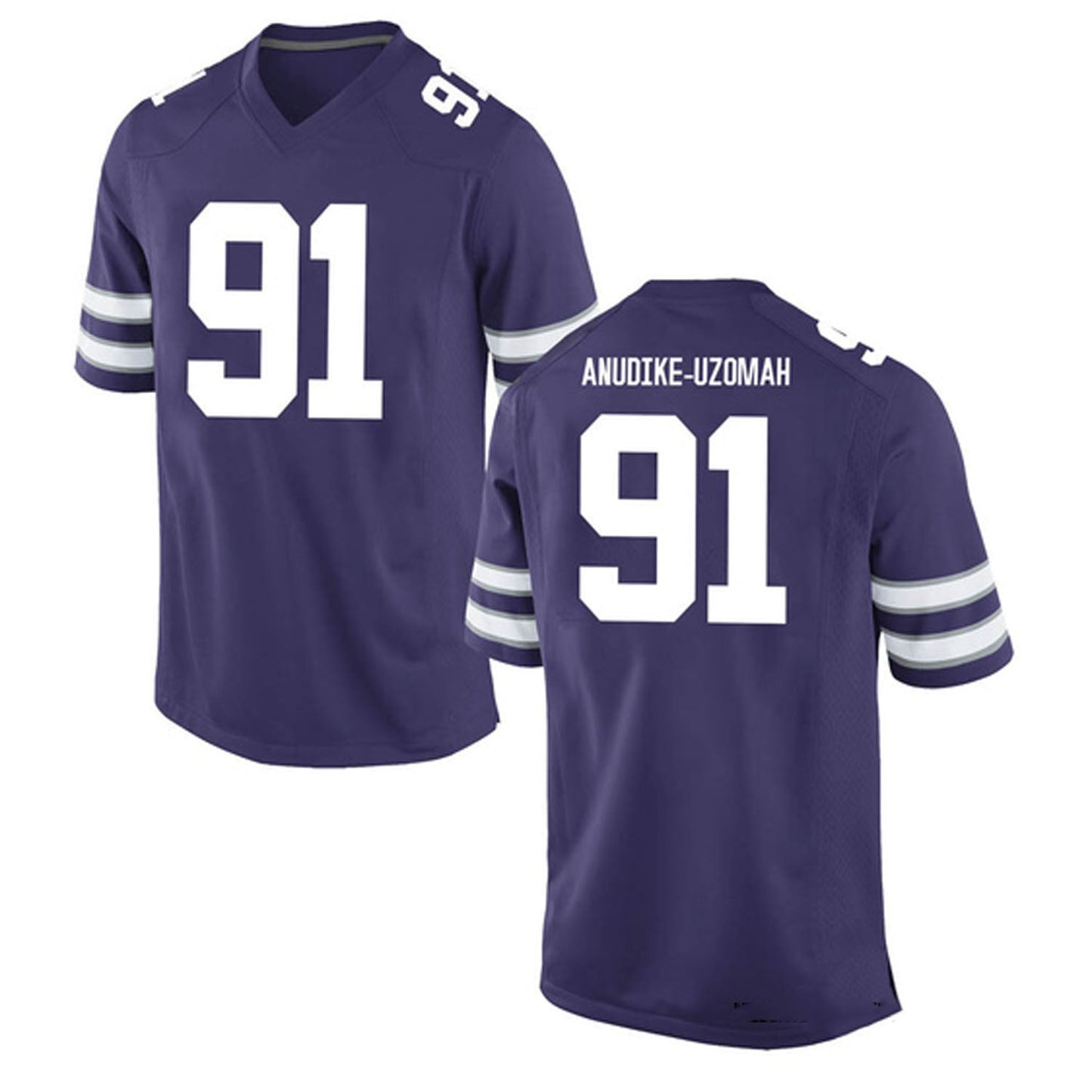 NCAAF Felix Anudike-Uzomah Kansas State Wildcats 91 Jersey