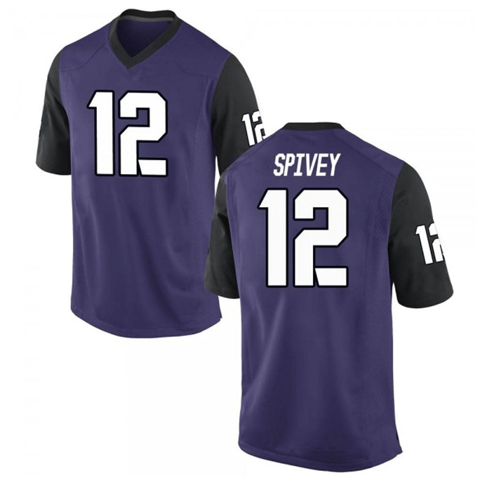 NCAAF Geor'Quarius TCU 12 Jersey