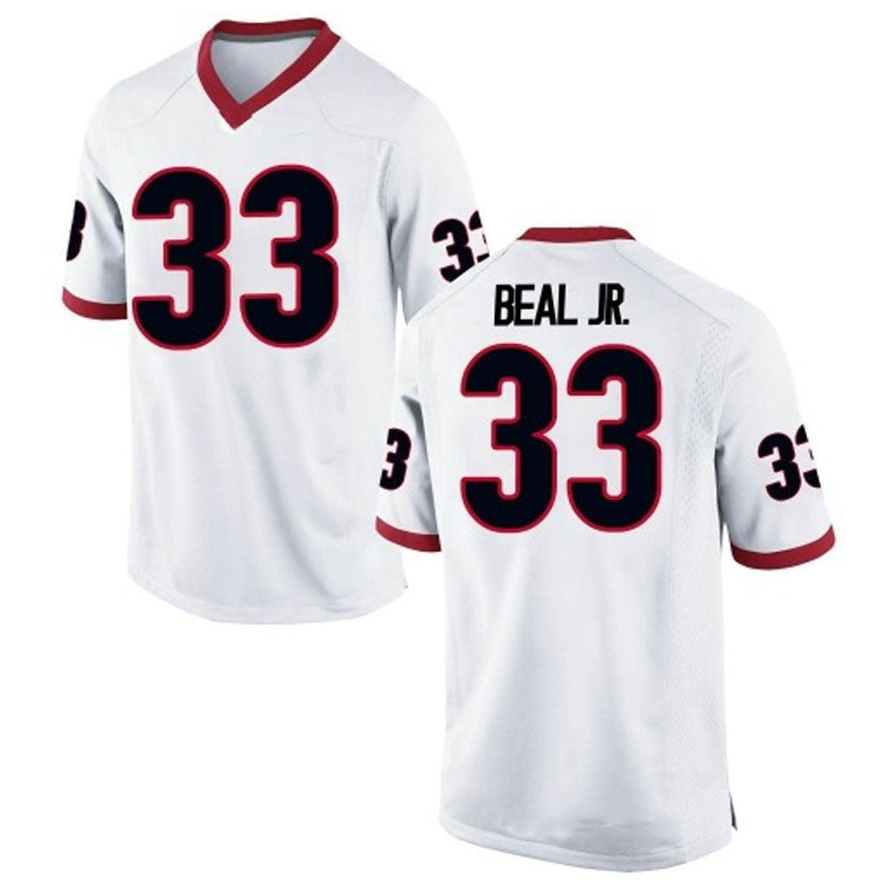 Back view showing Robert Beal Jr. and number 33