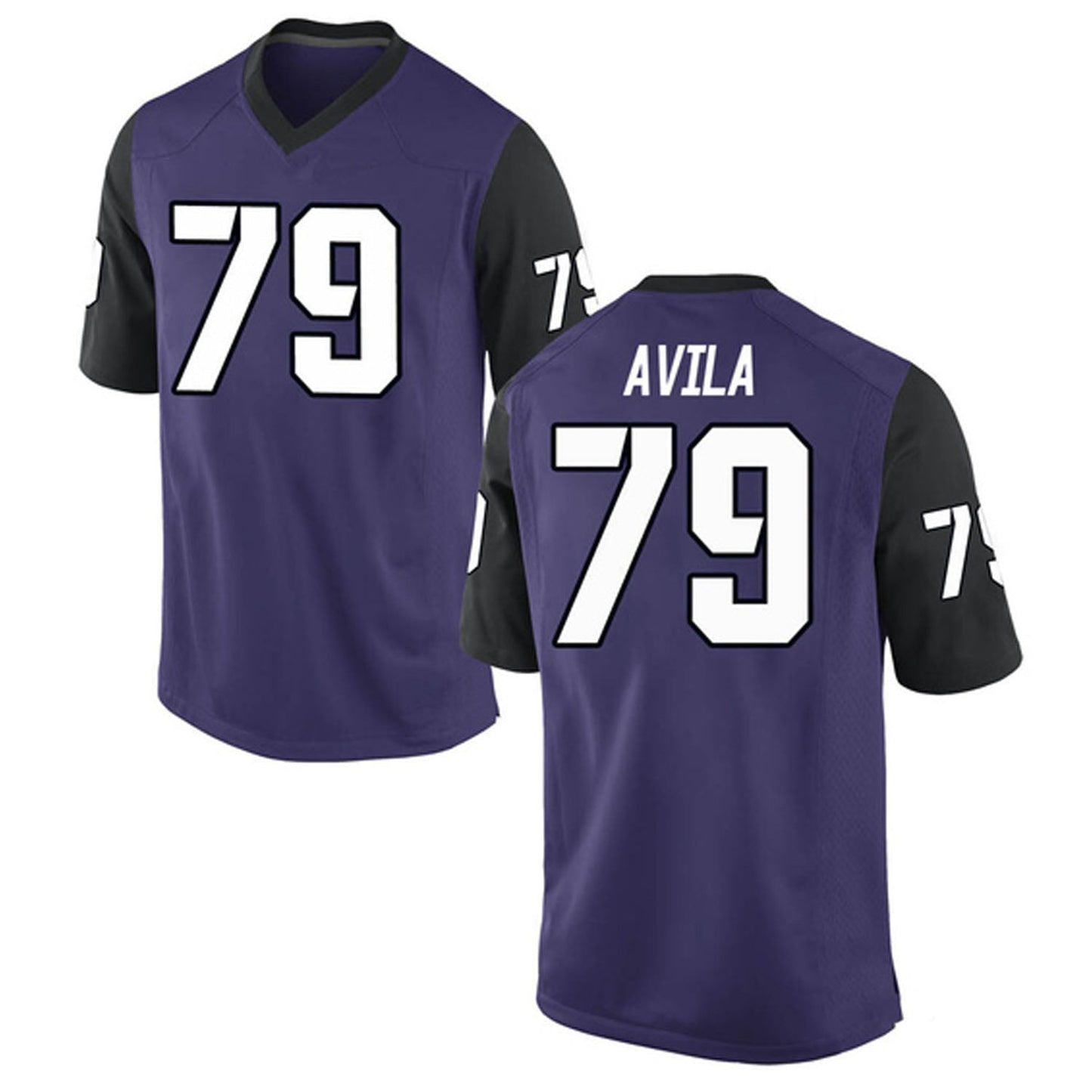 NCAAF Steve Avila TCU Horned Frogs 79 Jersey