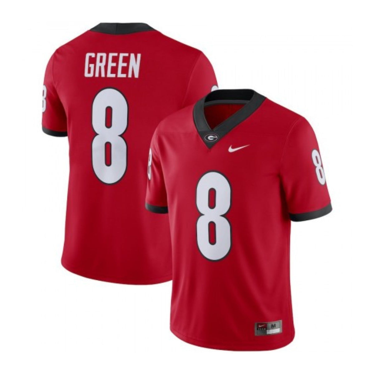 Close-up of Georgia Bulldogs logo and jersey details