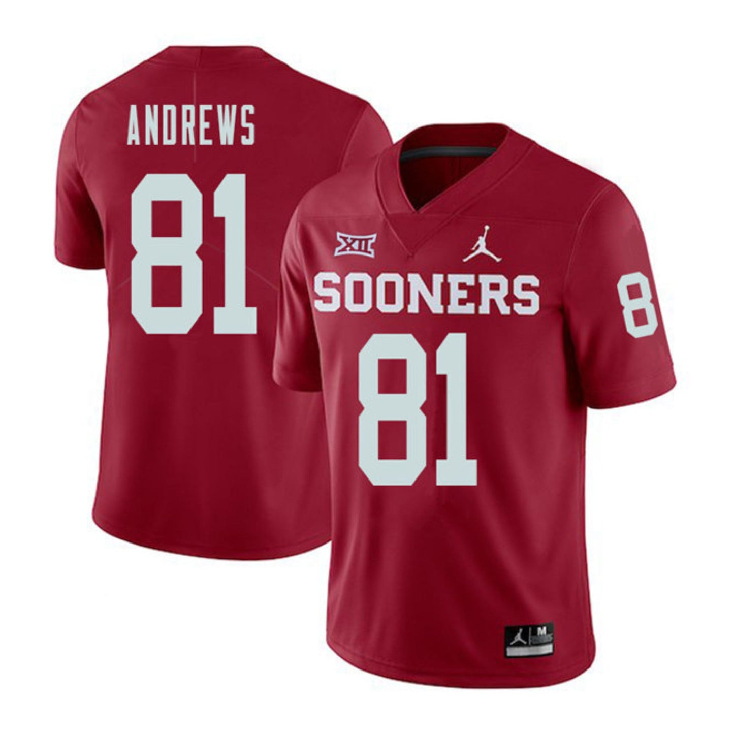 NCAAF Mark Andrews Oklahoma Sooners 81 Jersey