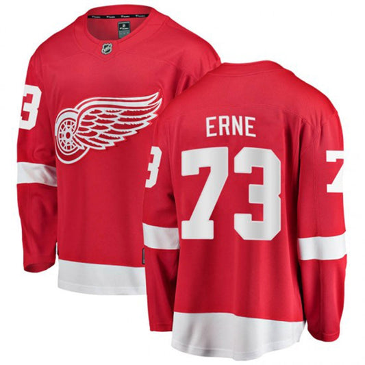 Adam Erne Detroit Red Wings 73 jersey front view