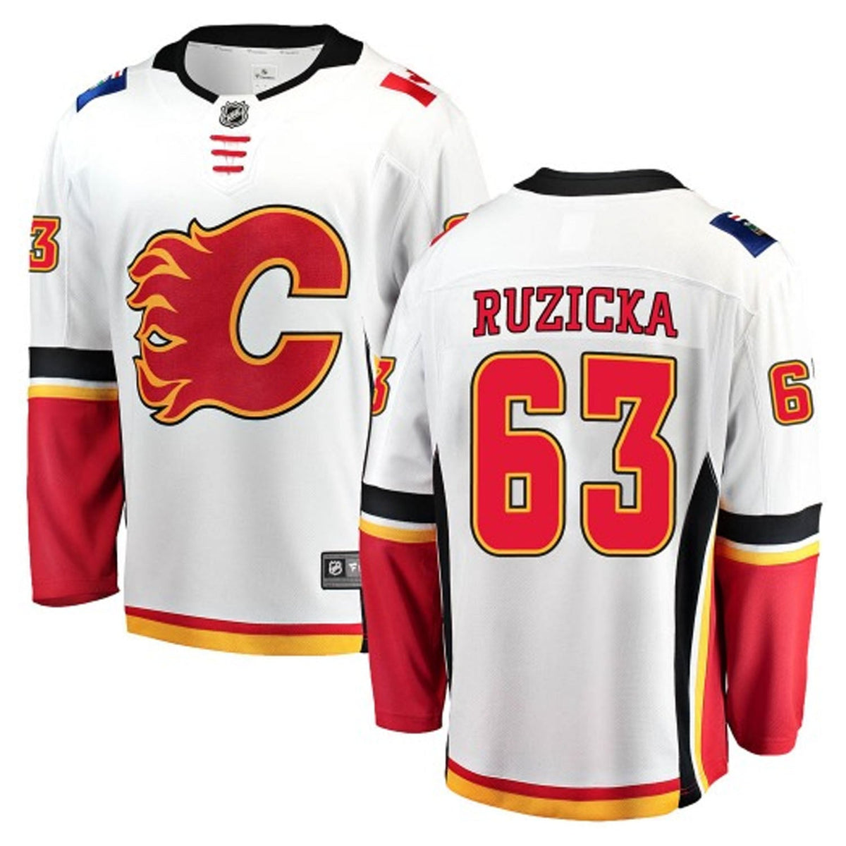 Adam Ruzicka nameplate on jersey back