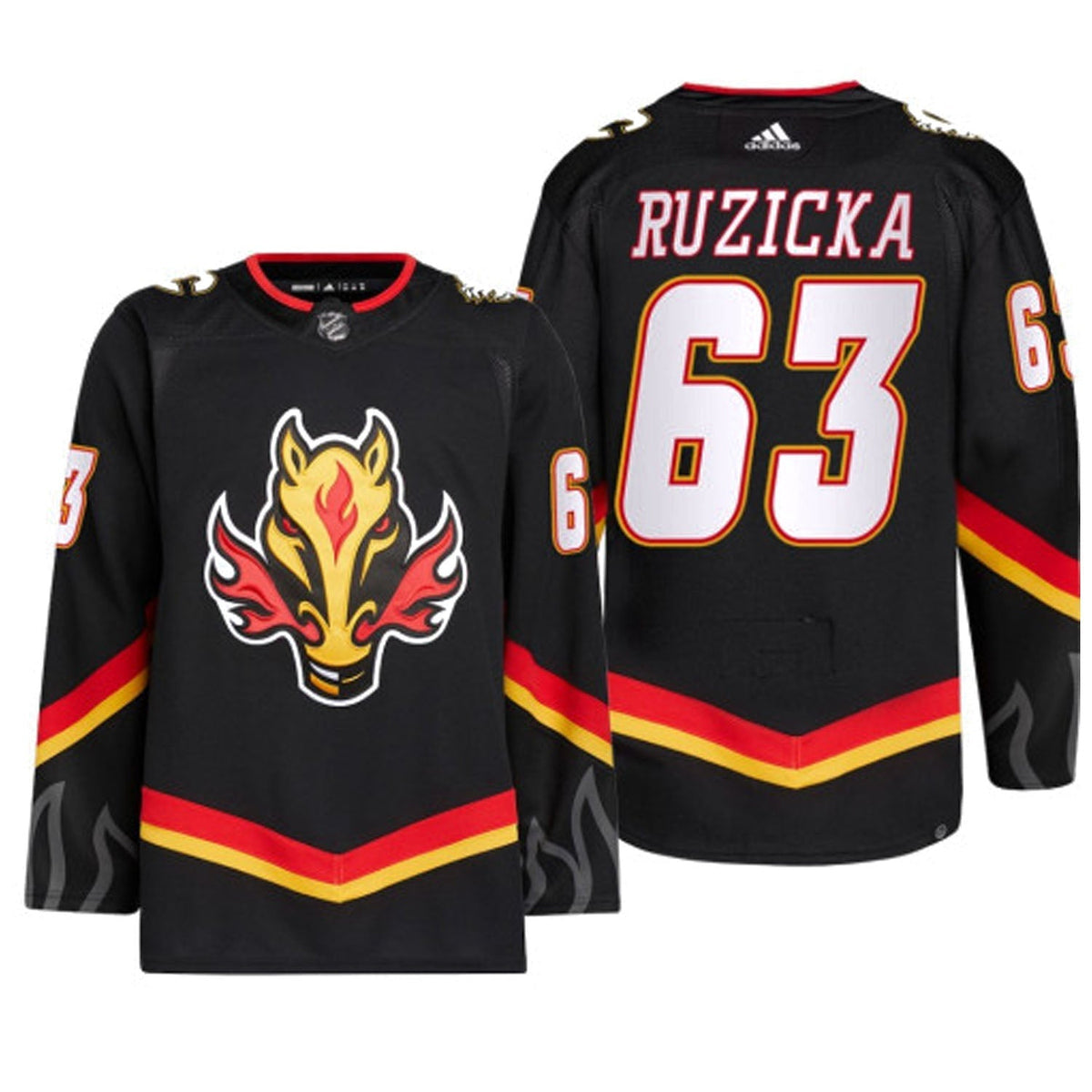 Full Calgary Flames Adam Ruzicka 63 jersey display