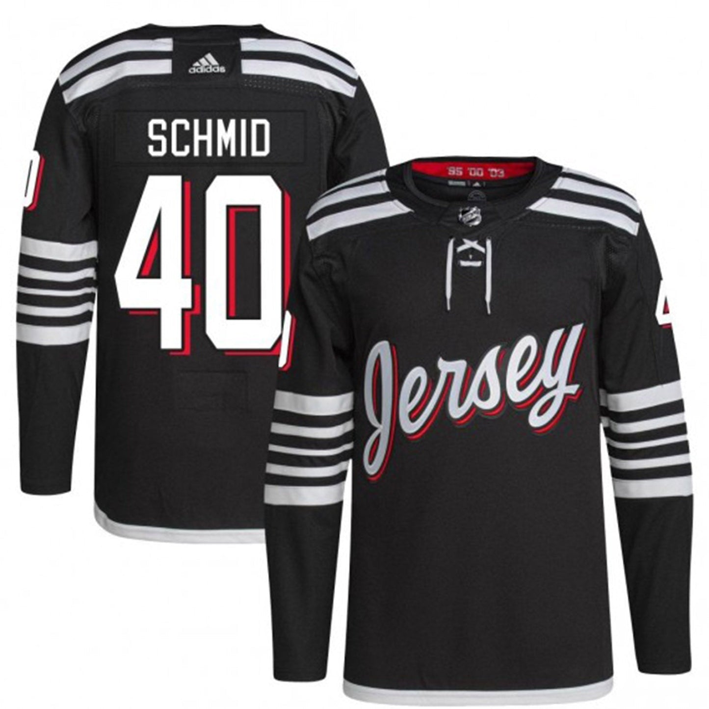 NHL Akira Schmid New Jersey Devils 40 Jersey