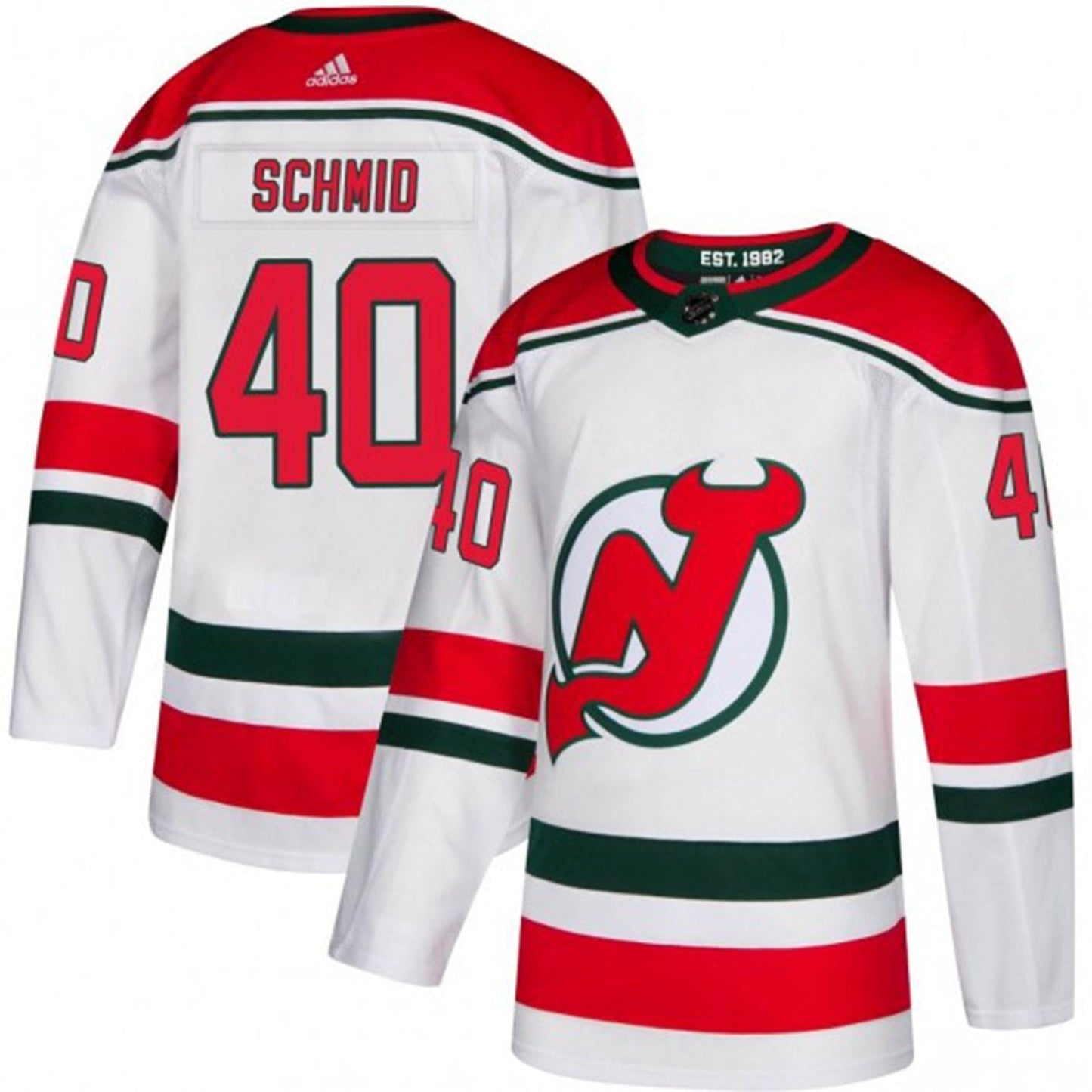 NHL Akira Schmid New Jersey Devils 40 Jersey