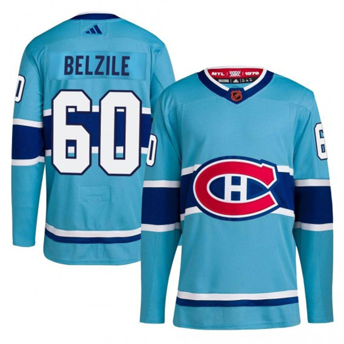 Montreal Canadien jersey fabric and stitching details