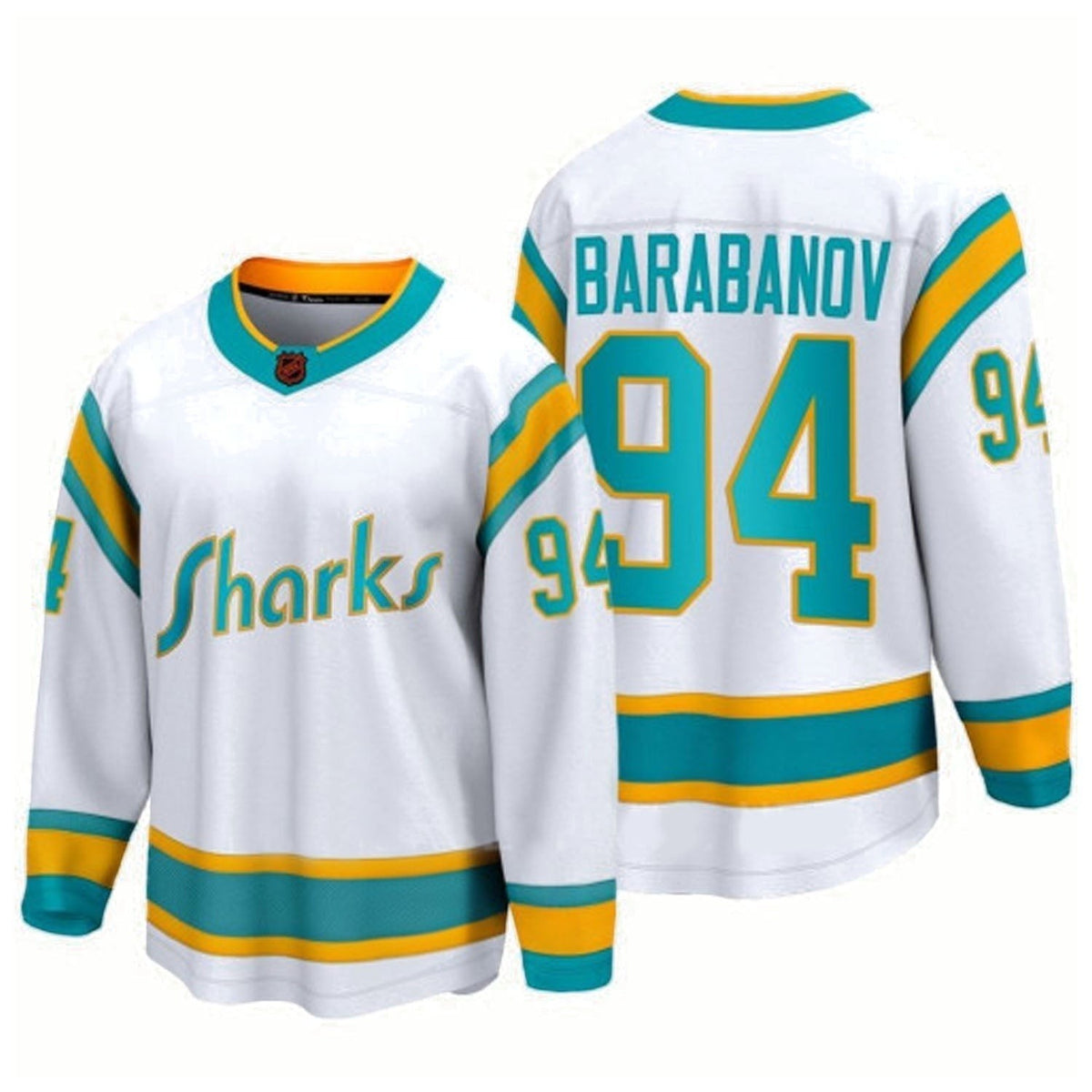 Back view showing Barabanov name and number 94 on jersey